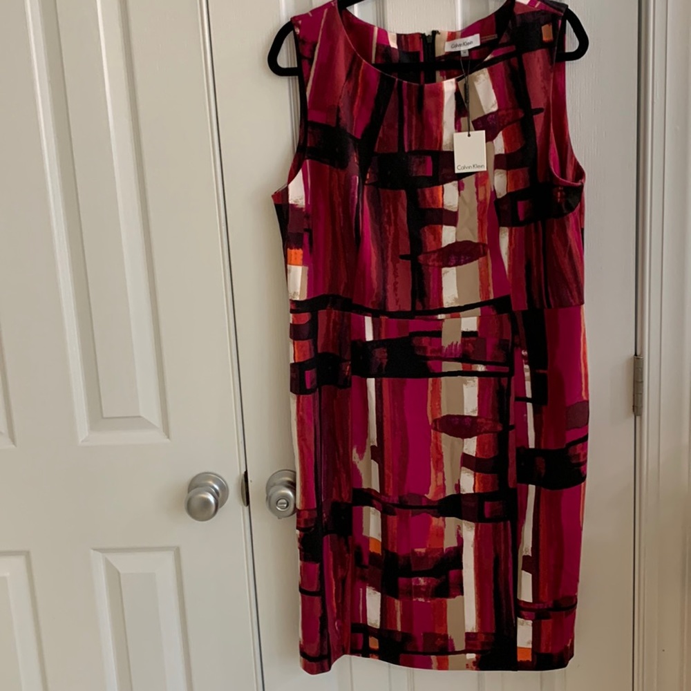 NWT Beautiful Calvin Klein knit sheath dress 16